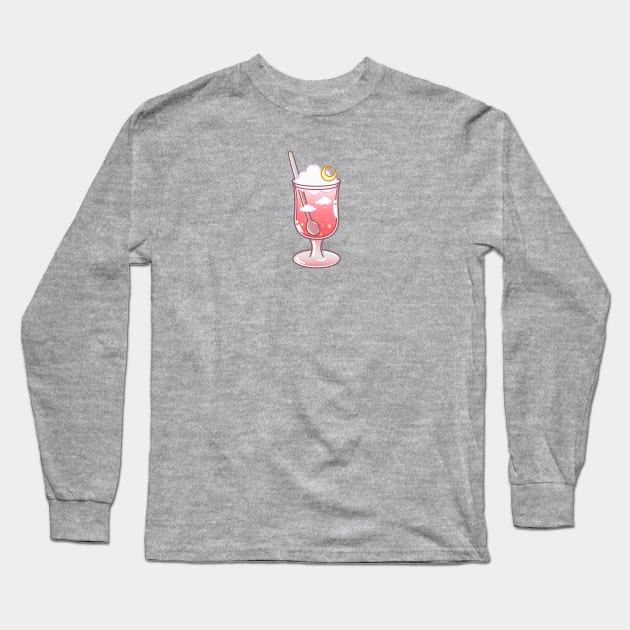 Strawberry Cream Soda Long Sleeve T-Shirt by Avery Ota